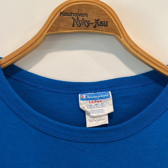 Champion blue long sleeve shirt size large 💯 - Picture 3 of 7